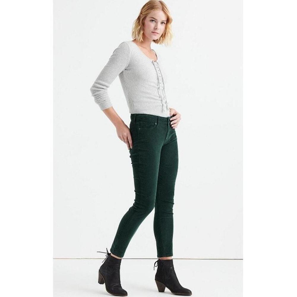 AG‎ Adriano Goldschmied Velvet Dark Green Corduroy Jeans 25